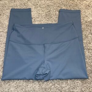 90 Degree By Reflex Slate Blue Active Cropped Leggings